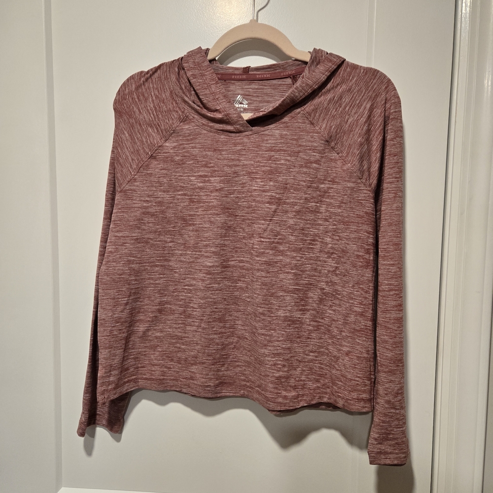 Rebok Heathered Burgundy Long Sleeve Top